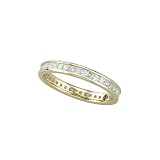14K Yellow Gold 1 ct. Princess Cut Diamond Eternity Wedding Band (Size-8)