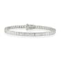 Sterling Silver CZ Square Tennis Bracelet
