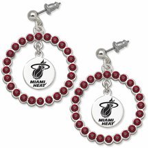 Miami Heat Spirit Crystal Logo Wreath Earrings