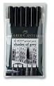 Faber Castell PITT Artist Brush Pen Set- Shades of Grey