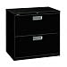 HON 672LP 600 Series 30-Inch by 19-1/4-Inch 2-Drawer Lateral File, Black