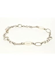 14K White Gold Bracelet with Freshwater Pearls