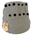 Mommy's Touch One-Size Pocket Diaper (Grey with Black Snaps)
