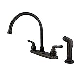 Kingston Brass KB795SP Magellan 8-Inch Kitchen Faucet with Sprayer, Oil Rubbed Bronze by Kingston Br