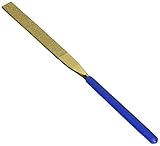 uxcell ヤスリ　6mm x 180mm 平らな　ニードルファイル　ネイビーブルー　滑り止めハンドル　金属　プラスチック