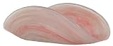 Colorful Recycled Art Glass Rouge Yoga Plate 12.5"L