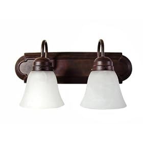 Yosemite Home Decor 4992-2DB 19-1 2-Inch 2-Light Bathroom Vanity, Dark Brown by Yosemite Home Decor