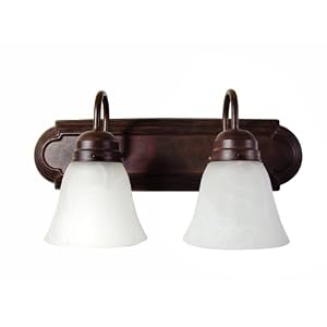 Yosemite Home Decor 4992-2DB 19-1 2-Inch 2-Light Bathroom Vanity, Dark Brown by Yosemite Home Decor