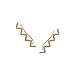 Humble Chic Women's Zig Zag Ear Crawlers ZigZag Shape Stud Earring Cuffs