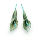 Green Aventurine Pendant Bead Lily Flowers 40mm (2)