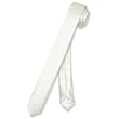 Biagio BAMBOO SILK Narrow NeckTie EXTRA Skinny OFF-WHITE Men's 1.5" Neck Tie