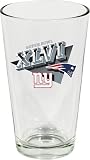 New York Giants vs New England Patriots NFL Official Superbowl XLVI Pub Drinking Glass