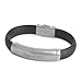 Personalized Silver Rubber Id Bracelet Gift