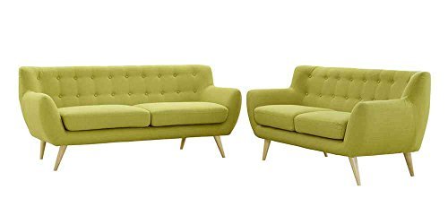 LexMod Remark 2 Piece Living Room Set in Wheat