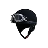 リード工業(LEAD) CR-750 ビンテージヘルメット マットブラック フリー(57～60cm未満）