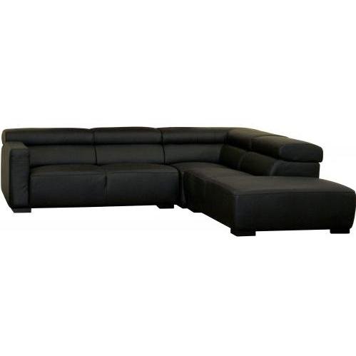 Taffy Leather 3-pcs Sofa Set In Black
