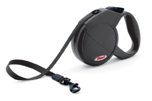 Flexi Medium Retractable 16-Foot Classic All Belt 2 Leash, Black