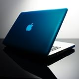 NEW DESIGN TopCase AQUA BLUE Rubberized Crystal See Thru Satin Hard Case Cover for NEW Macbook Pro 13-inch 13