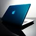 Electronics : NEW DESIGN TopCase AQUA BLUE Rubberized Crystal See Thru Satin Hard Case Cover for NEW Macbook Pro 13-inch 13" (A1278/with or without Thunderbolt) with TopCase Mouse Pad