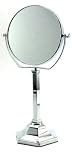 Chrome Pedestal Vanity 5X to 1X Mirror