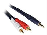Impact Acoustics Velocity - Audio cable - 27 AWG - RCA (M) - mini-phone stereo 3.5 mm (M) - 1.5 ft - shielded - blue