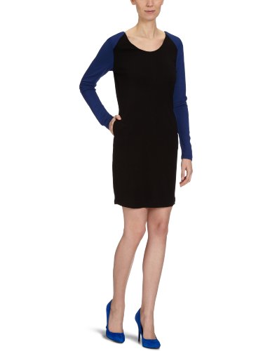 VILA CLOTHES Damen Kleid (knielang), 14008999, Gr. 40, Schwarz (BLACK/BLAU) Preisvergleich
