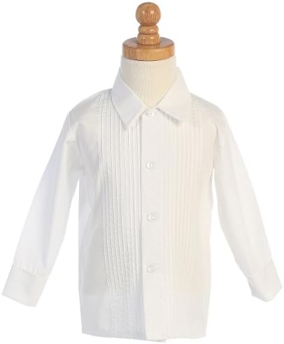 Lito Boys Long Sleeve Pleat Child's Tuxedo Dress Shirt