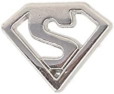 ZMZY Floating Charms Silver Color Superman Fits Glass Living Memory Locket (Pack of 5)
