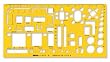 Rotring Stencil Furniture Template Robust Clear Yellow-tinted Ref S0238921