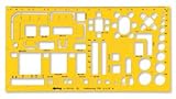 Rotring Stencil Furniture Template Robust Clear Yellow-tinted Ref S0238921