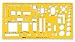 Rotring Stencil Furniture Template Robust Clear Yellow-tinted Ref S0238921