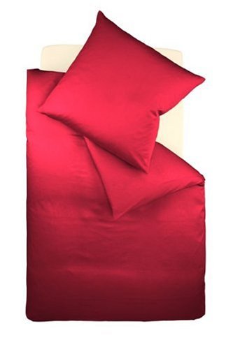 fleuresse Bettw&auml;sche 9100-4580, 200/200 cm colours Uni Mako Satin, Farbe Dunkelrot, 100% B Preisvergleich