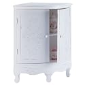 Furniture online: Distressed White Wood Perfect Bathroom Corner Cabinet