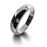 Sterling Silver Etoile Ring in White Cubic Zirconias Size 8 (Sizes 4 5 7 8 9 Available)