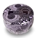 Voluspa Decorative Tin Candle 4.5 oz -Santiago Huckelberry