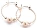 Monet 6mm Simulated Pearl Hoop Earrings 14KT GOLD FILLED GOLDTONE