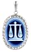 Zodiac Collection Oval Cameo Pendant - Libra - 3/4