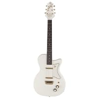 Danelectro 1956 Single Cutaway with Bottle Headstock Electric Guitar, White with Gold Hardware Bottle Headstock