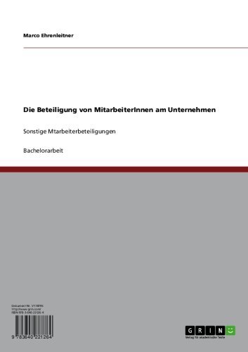 Die Beteiligung von MitarbeiterInnen am Unternehmen: Sonstige Mtarbeiterbeteiligungen (German Edition)