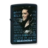 Zippo Elvis Black Matte Pocket Lighter