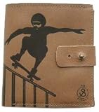Un portefeuille en cuir gaufré Skateur Pik & Pokket