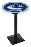 42" Vancouver Canucks Bar Height Pub Table - Square Base