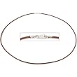 Leather Cord Necklace Brown 18"