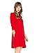 Junky Closet Women's 3/4 Sleeve Solid Side Pocket A-Line Tunic Dress