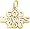 God Loves You Charm, Gold Plated Silver