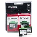 Lexmark Twin Pack #16, #26 Black and Color Print Cartridges (10N0202)