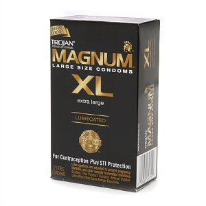 Trojan Lubricated Latex Condoms, Magnum XL, Extra Large 12 ct (Quantity of 3)