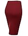 J.TOMSON Women's Stretchy Slim Fit Midi Pencil Skirt