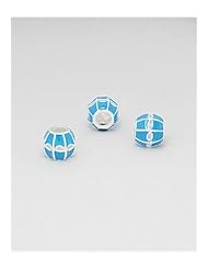 Colored Enamel Bead In 92.5 Sterling Silver