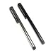 COGODIS Stylus Touch Pen XL 2er-Set zu Apple iPhone 4S 4 3GS 3G 2G iPad iPad 2 iPod Touch - Silber/Schwarz - Bildschirm-Eingabe-Stift